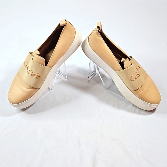 Calvin Klein Apricot Leather Loafers Sz 8 - Picture 6 of 8